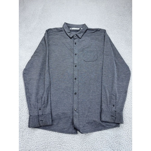 Travis Matthew Mens Long Sleeve‎ Gray Button Up Pocket Casual Performance Golf - Picture 1 of 10